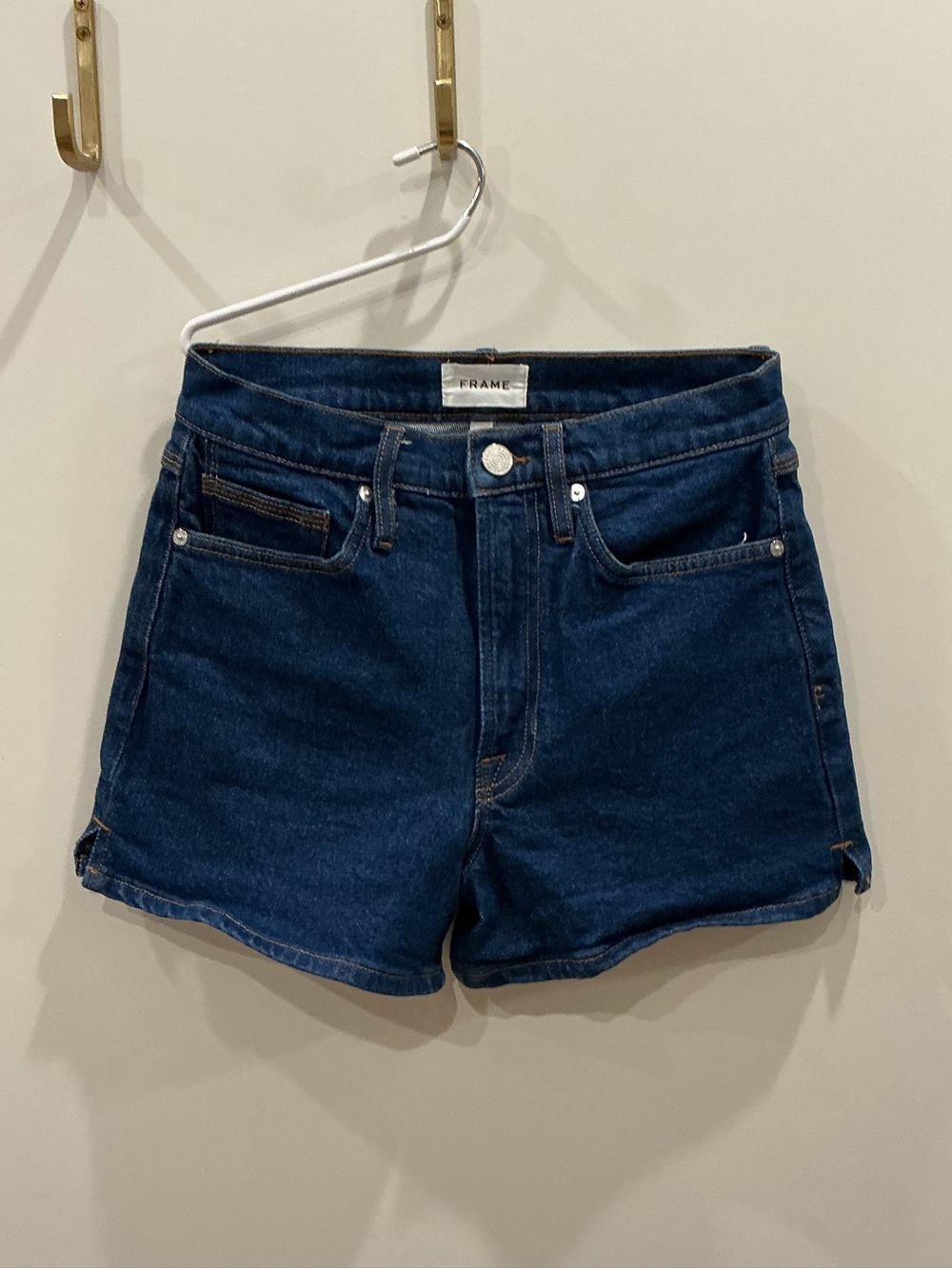 Frame Denim Indigo High-Rise Women's Jean Shorts